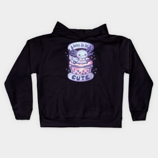 Born To Be Cute Axolotl Kids Hoodie